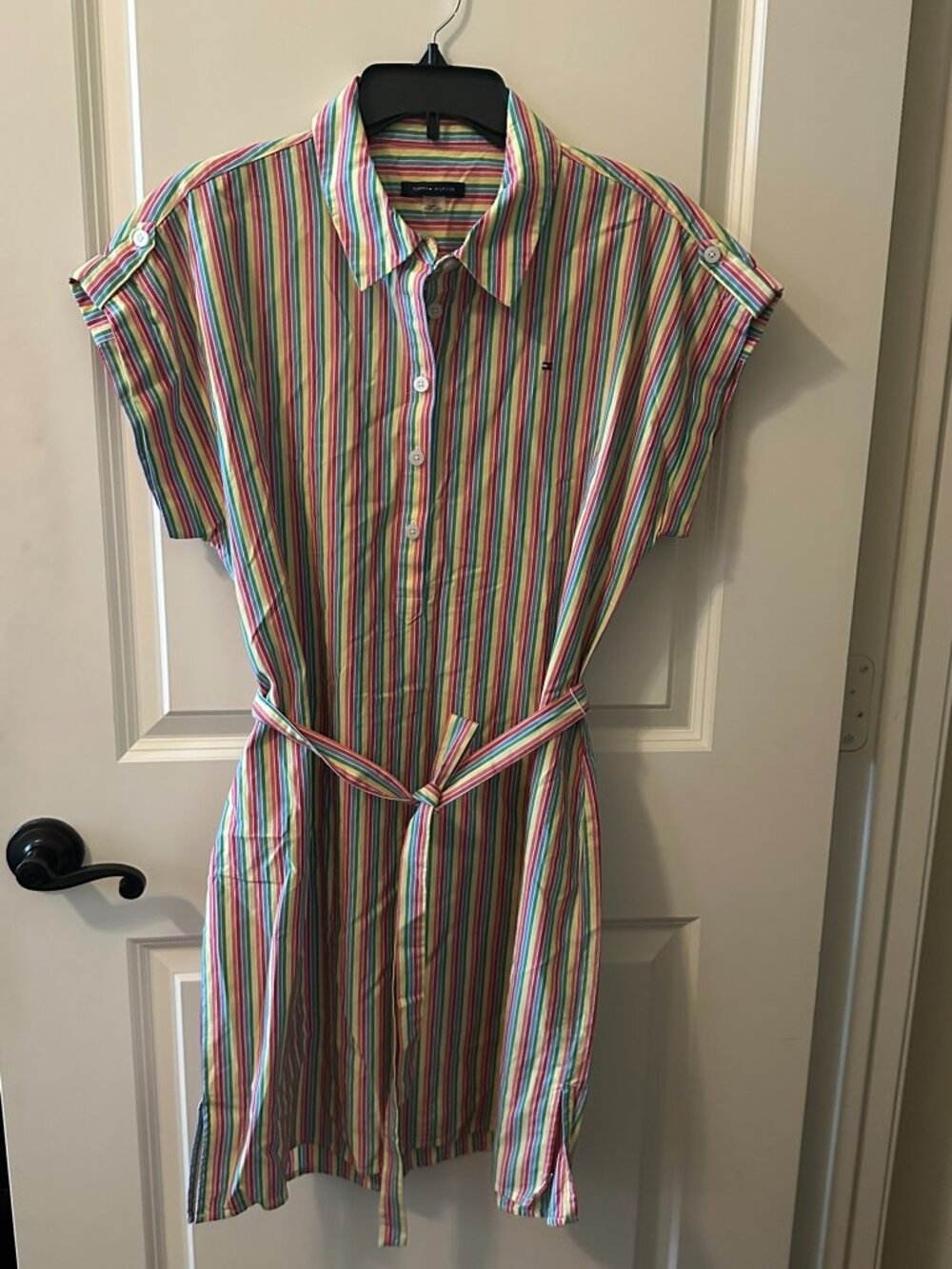 Ladies Tommy Hilfiger Multicolor striped shirtdress Size 12